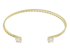 BRACELETE SLIM TORCIDO COM PEDRA DE ZIRCÔNIA