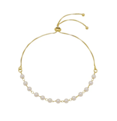 PULSEIRA AJUSTÁVEL COM MINI PÉROLAS