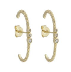 BRINCO EAR HOOK COM ZIRCÔNIAS
