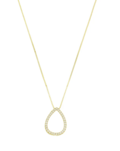 Conjunto Gota Cravejada - Colar e Brinco
