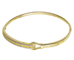 BRACELETE DE FIO DUPLO CRAVEJADO