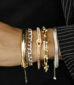 BRACELETE DE FIO DUPLO CRAVEJADO - comprar online