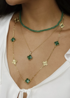 CHOKER DE PEDRAS JADE VERDE na internet