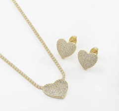 Conjunto Coração Pavê Luxo com Zircônias na internet