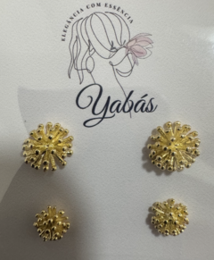 Conjunto Brincos Flor Dente de Leão - Duo Elegância - comprar online