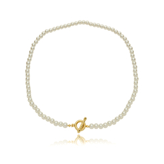 CHOKER DE PÉROLAS COM FECHO TRAVA