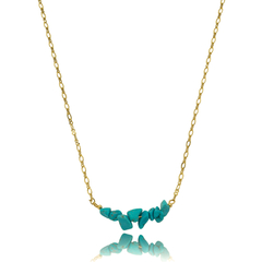 CHOKER CASCALHO TURQUESA NATURAL