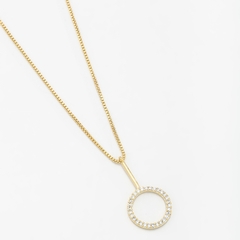Colar Dourado Círculo Elegance na internet