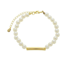 PULSEIRA DE PÉROLAS COM TUBO NO OURO - comprar online