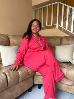 Pijama camisa manga larga y pantalón