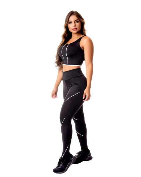 Conjunto Black & Listra White - comprar online