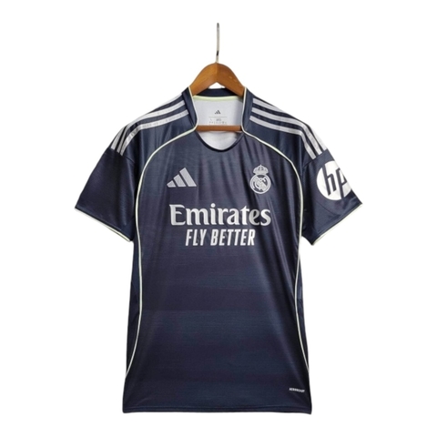 Camisa Real Madrid II 25/26 - Torcedor Adidas Masculina - Azul com detalhes em amarelo
