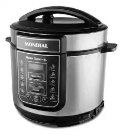Panela de Pressão Elétrica Digital Mondial Master Cooker PE-38 – 5L, 900W, Preto/Inox