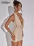 Vestido Monocromático, Decote em V Profundo - SimpliQ