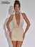 Vestido Monocromático, Decote em V Profundo - comprar online