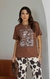 Camiseta Cowgirl Marrom