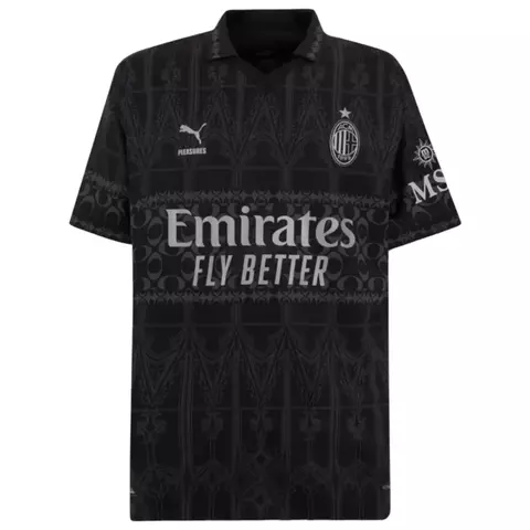 Camisa AC Milan Edição especial 24/25 - Torcedor Masculina - Preta com detalhes em cinza - comprar online