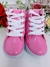Coturno Infantil Rosa Chiclete Cadarço Florzinha Borboleta (6102RC) na internet