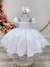 Vestido Infantil Branco C/ Tule Pipoquinha Daminhas Festas (1803BR) na internet
