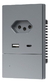 Interruptor 1 Botão Com Tomada 10a Entrada Usb + Usb C Nova dIgital cinza Grafite na internet