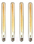 4 Focos Led Tubular T30 Ámbar Luz Cálida Vintage 4w E26