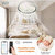 Ventilador Inteligente: Lámpara Silenciosa Con 3 Tonos Led - comprar en línea