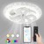 Lampara Ventilador Inteligente Luz Rgb Con Bocina Bluetooth - comprar en línea
