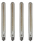 4 Focos Led Tubular T30 Smoke Luz Cálida Vintage 4w E26 Luz Blanco Cálido