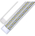 Regleta Tubo Led 50w Doble Led 1.20m Gabinete Aluminio Slim Estructura Blanco