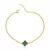 Pulseira Mini Van Cleff Verde 17+5cm folheado a ouro 18K - comprar online