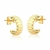 Meia Argola Trabalhada folheado a ouro 18K - comprar online