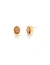Brinco Ponto de Luz Cristal Oval Champagne com Banho de Ouro 18k - comprar online
