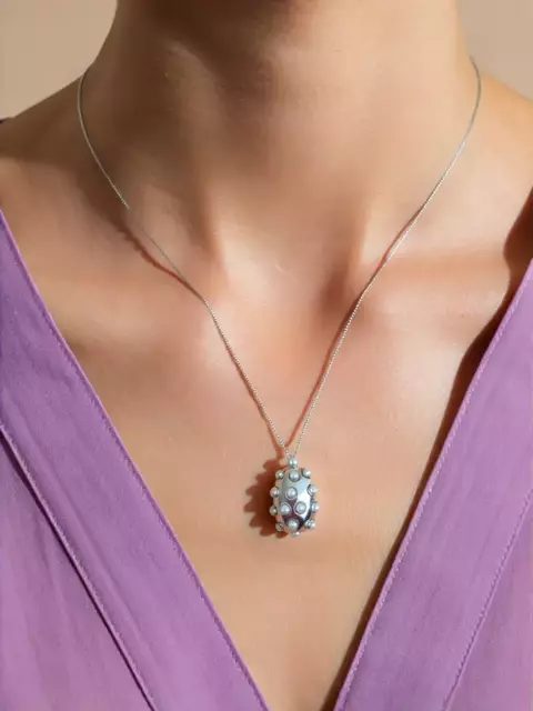 Colar Marcela em ródio branco - comprar online