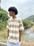 Camiseta Wats Listrada Caqui/OffWhite - Apiúna City Moda