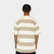 Camiseta Wats Listrada Caqui/OffWhite