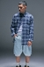 Camisa Flanelada Plano C Azul Marinho - loja online