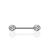 Piercing para Mamilo de Titânio com Zircônias - comprar online