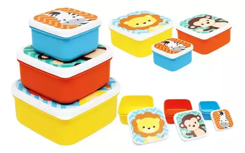 KIT 3 POTINHOS ANIMAL FUN BUBA