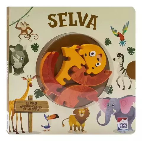 LIVRO QUEBRA-CABECA DE MADEIRA: SELVA