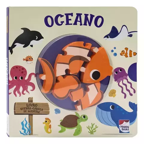 LIVRO QUEBRA-CABECA DE MADEIRA: OCEANO