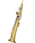 Imagem do Saxofone Soprano Eagle corpo envelhecido, chaves niqueladas