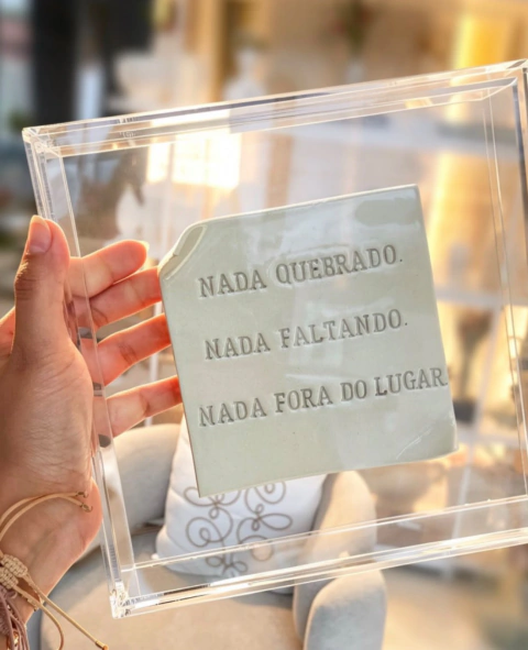 Plaquinha cerâmica - PERSONALIZADA