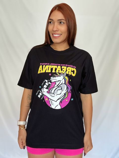 Camiseta Oversized Unicórnio