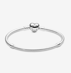 Pulseira Inspiração em Trama fecho coração brilhante na internet