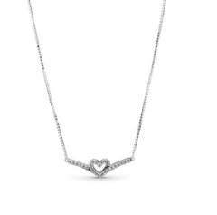Colar Inspiração Chevron Coração Brilhante - comprar online