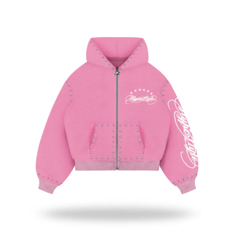 Zip Hoodie “Pink”