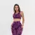 Conjunto Femenino Academia Tye Die Marmorizado Legging Cintura Alta Roupas Fitness