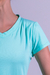 Blusa Manga Curta Baby Look com Decote em V - loja online