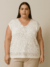 Plus Size - Saída de Praia Plus Size de Tricô Carla - Blusa/Regata | Mais Tricot na internet