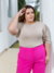 Blusa Plus Size de Tricô Raquel - Manga 3/4 | Mais Tricot
